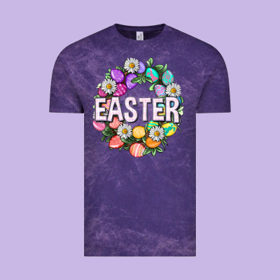 Easter With Eggs And Daisy Vintage Tee Designed By Nancycooperartshop