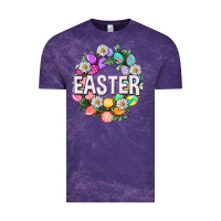 Cloud Purple Easter with eggs and daisy Vintage Tee - NancyCooperArtShop