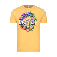 Vintage Mustard Easter with eggs and daisy Vintage Tee - NancyCooperArtShop