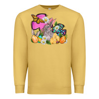Antique Gold Easter rabbits and cross Premium Sweatshirt - OliviaCreatesArt