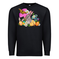 Black Easter rabbits and cross Premium Sweatshirt - OliviaCreatesArt