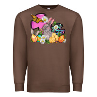 Chestnut Easter rabbits and cross Premium Sweatshirt - OliviaCreatesArt