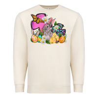 Easter Rabbits And Cross Premium Sweatshirt | Teevron
