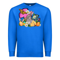 True Royal Easter rabbits and cross Premium Sweatshirt - OliviaCreatesArt