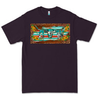Plum western howdy cowgirl leopard serape   license plate template Premium Tee - BarkalooDesign