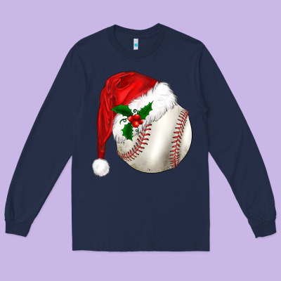 Christmas Sports Long Sleeve Tee Designed By Barkaloodesign