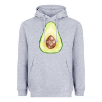 Heather Grey half avocado fa element Heavyweight Hoodie - FaDigitalArtStudio