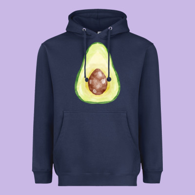 Half Avocado Fa Element Heavyweight Hoodie Designed By Fadigitalartstudio