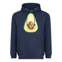 Navy half avocado fa element Heavyweight Hoodie - FaDigitalArtStudio