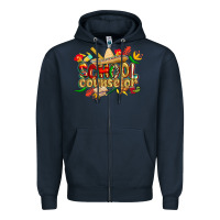 Navy cinco de mayo school counselor Zipper Hoodie - CowGirlArtShop
