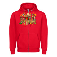Red cinco de mayo school counselor Zipper Hoodie - CowGirlArtShop