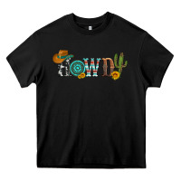 Black howdy with cowboy hat and cactus Heavy Core Tee - Artiststas