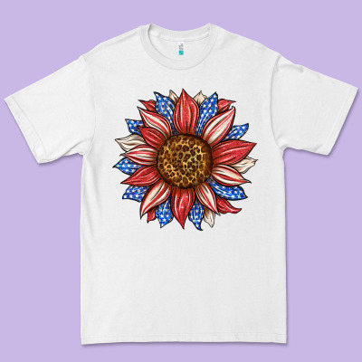 American Flag Sunflower Premium Tee Designed By Lillyallendesigns