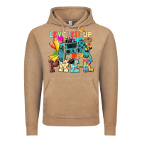 Vintage Coffee leveled up pre k Vintage Hoodie - NancyCooperArtShop