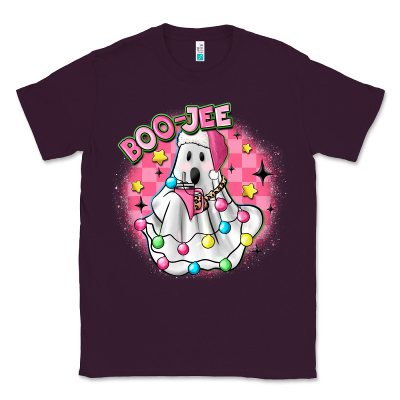 Boo Jee Pink Christmas Ghost Classic Tee by MaliasSmallBusiness | Teevron