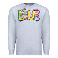 Heather Grey Easter Day Love Easter gnome Premium Sweatshirt - OliviaCreatesArt