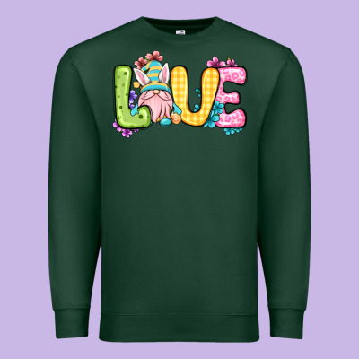 Easter Day Love Easter Gnome Premium Sweatshirt Designed By Oliviacreatesart