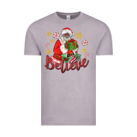 Vintage Zinc believe black santa christmas Vintage Tee - MaliasSmallBusiness