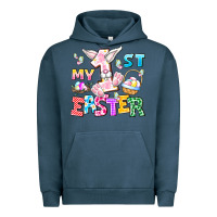 Pigment Midnight Navy My 1st Easter Urban Hoodie - CowhideDigitalArt