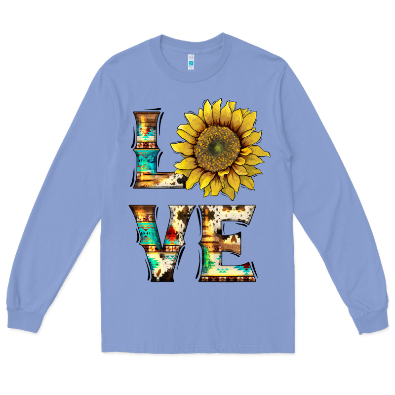 Western Love With Sunflower Long Sleeve Tee by Artiststas | Teevron