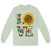 Matcha western love with sunflower Long Sleeve Tee - Artiststas