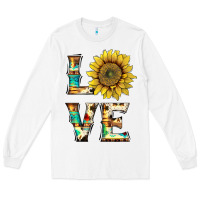 White western love with sunflower Long Sleeve Tee - Artiststas