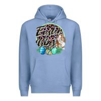 Colony Blue Easter vibes Easter Day Premium Hoodie - CowGirlArtShop