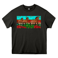 Asphalt horses roses ann cactuses license plate Heavy Core Tee - Artiststas