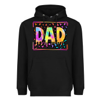 Black lgbtq tie dye dad Heavyweight Hoodie - OliviaCreatesArt