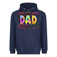 Navy lgbtq tie dye dad Heavyweight Hoodie - OliviaCreatesArt