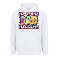 White lgbtq tie dye dad Heavyweight Hoodie - OliviaCreatesArt