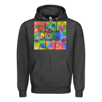 Charcoal Heather autism Zipper Hoodie - CowGirlArtShop