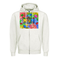 Oatmeal Heather autism Zipper Hoodie - CowGirlArtShop