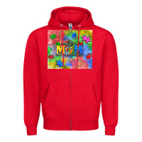Red autism Zipper Hoodie - CowGirlArtShop