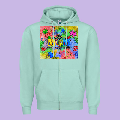 Autism Zipper Hoodie Designed By Cowgirlartshop