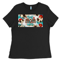 Black best mom ever license plate Ladies Tee - Artiststas