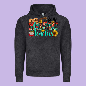 Music Teacher Vintage Hoodie Designed By Nancycooperartshop