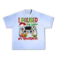 Grape Ice i paused my game for christmas Urban Heavy Tee - MaliasSmallBusiness