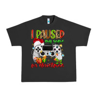 Pigment Black i paused my game for christmas Urban Heavy Tee - MaliasSmallBusiness