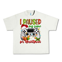 Pistachio i paused my game for christmas Urban Heavy Tee - MaliasSmallBusiness
