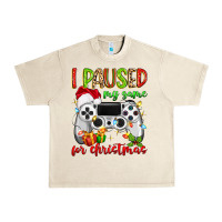 Sandshell i paused my game for christmas Urban Heavy Tee - MaliasSmallBusiness