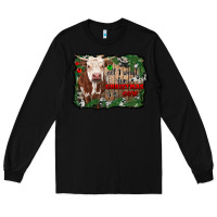 Black all i want for christmas is a cow cowhide Long Sleeve Tee - RanaPortraitStore