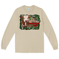 All I Want For Christmas Is A Cow Cowhide Long Sleeve Tee | Teevron