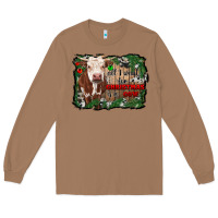 Toasted Coconut all i want for christmas is a cow cowhide Long Sleeve Tee - RanaPortraitStore