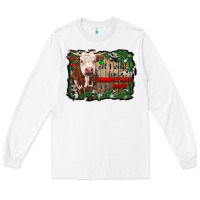 White all i want for christmas is a cow cowhide Long Sleeve Tee - RanaPortraitStore