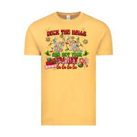 Vintage Mustard deck the halls and not your family Vintage Tee - MaliasSmallBusiness