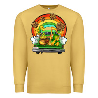 Antique Gold St. Patrick's Day truck Premium Sweatshirt - OliviaCreatesArt
