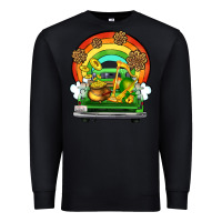 Black St. Patrick's Day truck Premium Sweatshirt - OliviaCreatesArt