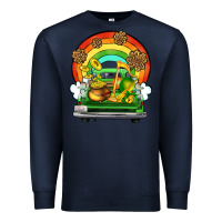 Navy St. Patrick's Day truck Premium Sweatshirt - OliviaCreatesArt