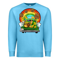 Ocean Blue St. Patrick's Day truck Premium Sweatshirt - OliviaCreatesArt
